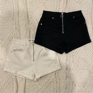 High Waist Black and white Women's Shorts bundle